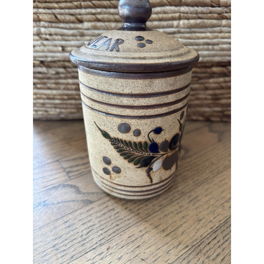 Small Tonala Jar W/Lid Marked On Bottom Mexico - Picture 4 of 9